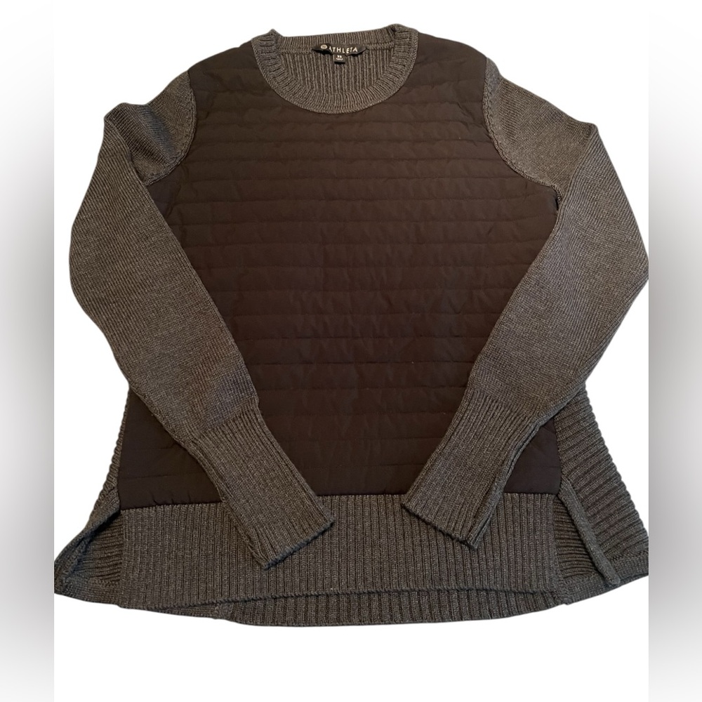 Athleta Charcoal Knit Pullover Sweater